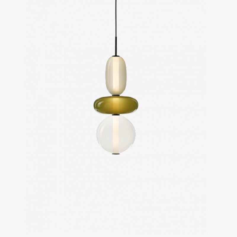 Stacked Coloured Glass Pendant Light