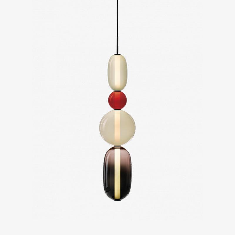 Stacked Coloured Glass Pendant Light