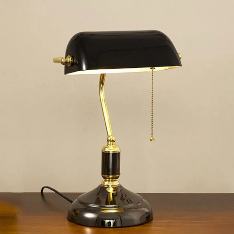 Vintage Banker Style LED Table Lamp