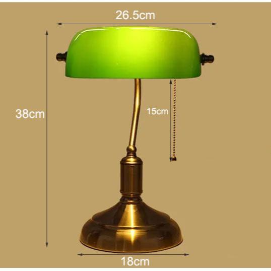 Vintage Banker Style LED Table Lamp