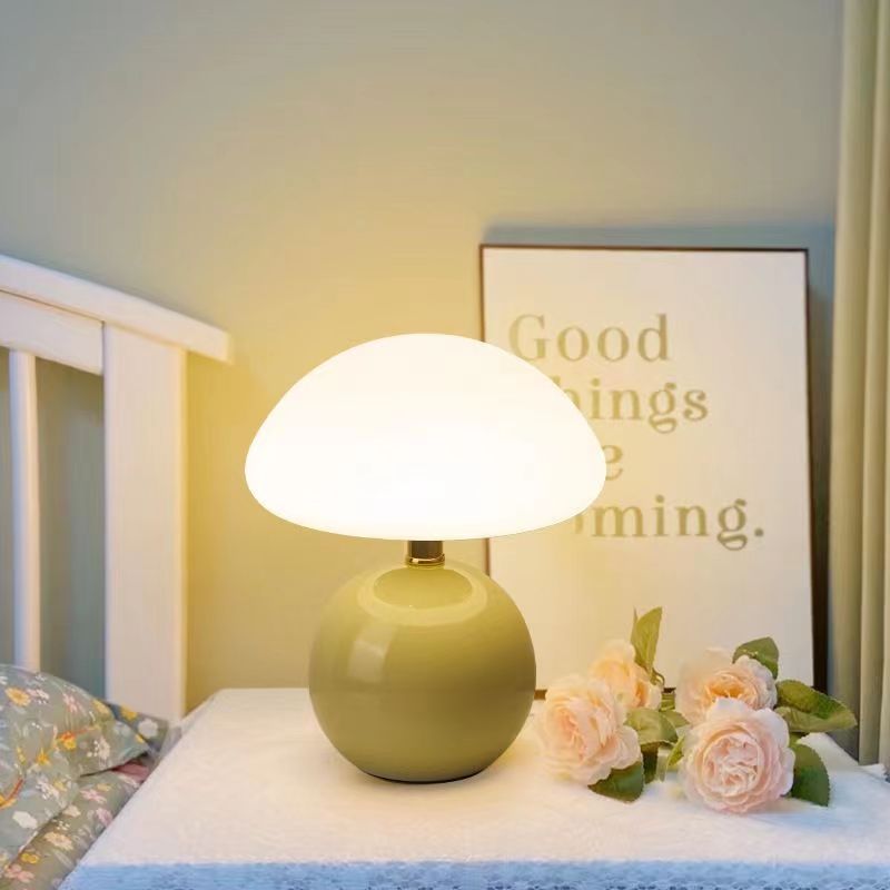 Ceramic Mushroom Bedside Table Lamp