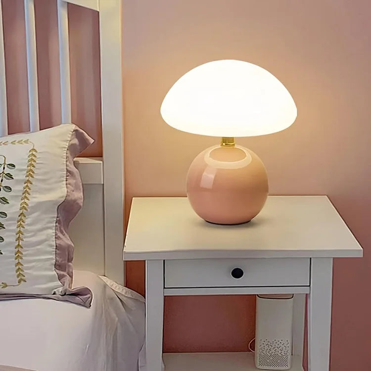 Ceramic Mushroom Bedside Table Lamp