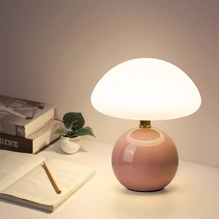 Ceramic Mushroom Bedside Table Lamp