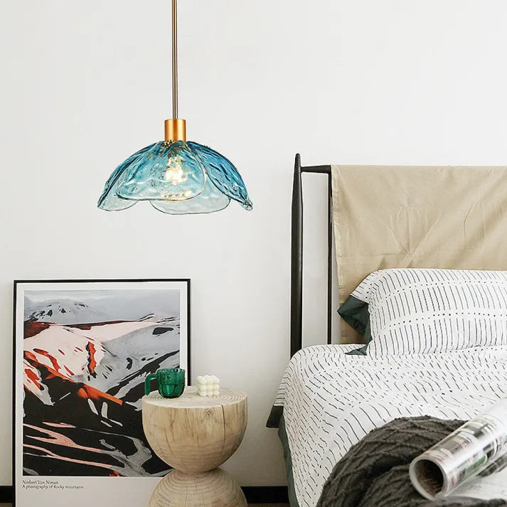 Flower Petal Glass Pendant Light