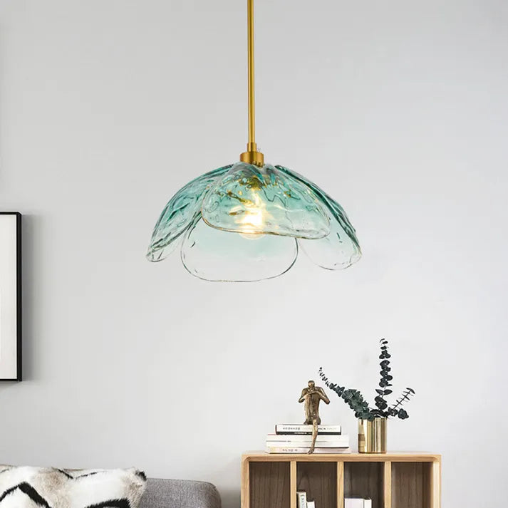 Flower Petal Glass Pendant Light