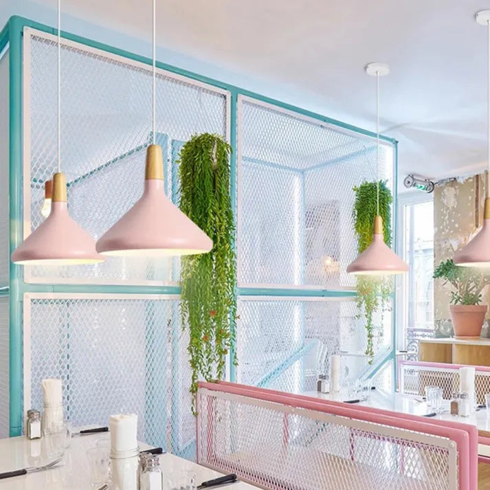 Scandinavian Macaron Conical Pendant Light