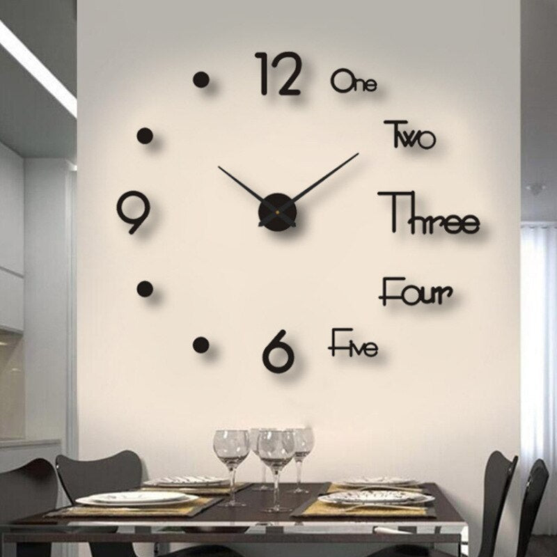 Self Adhesive Frameless Wall Clock