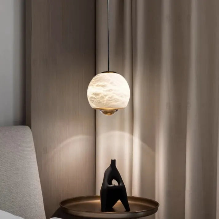 Colour Changing Marble Globe Pendant Light