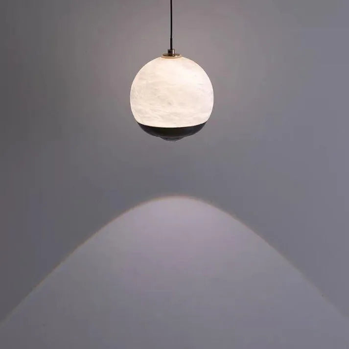 Colour Changing Marble Globe Pendant Light
