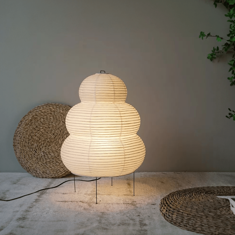 Japanese Wabi-Sabi Paper Lantern Floor Lamp